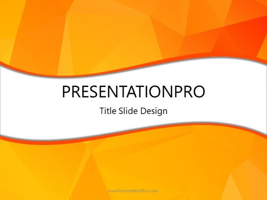Wave Illustration PowerPoint Template title slide design
