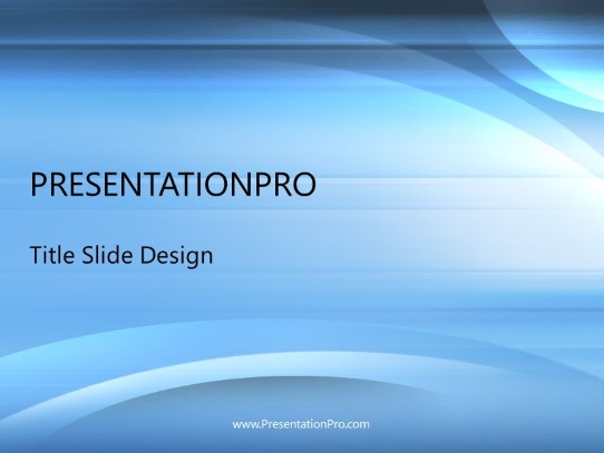 Whisp Blue PowerPoint Template title slide design