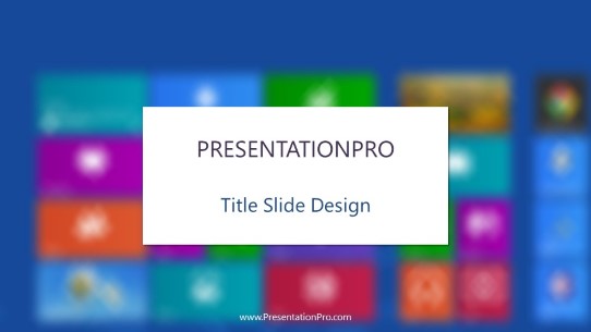 Win Tiles Widescreen PowerPoint Template title slide design