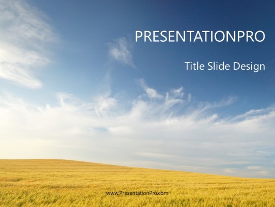 Agriculture Landscape PowerPoint Template title slide design