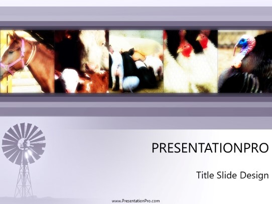 Animal Farm PowerPoint Template title slide design