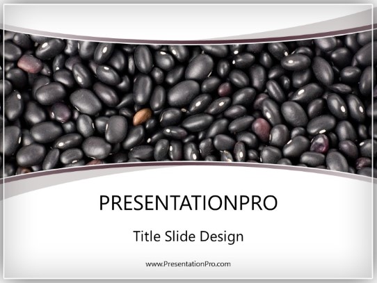 Black Beans PowerPoint Template title slide design