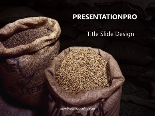 Coffee PowerPoint Template title slide design