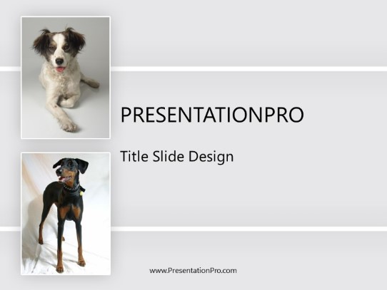 Doggie Pals PowerPoint Template title slide design
