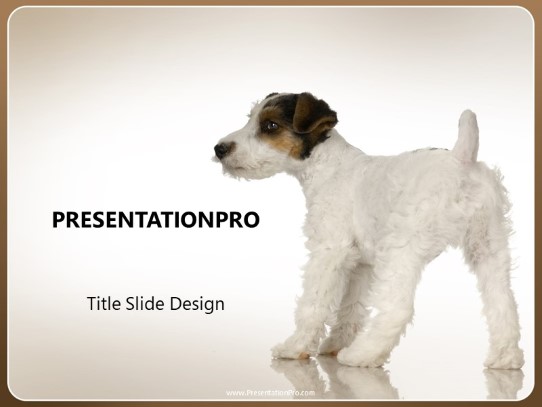 Playful Pup PowerPoint Template title slide design