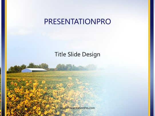 Soy Bean Field PowerPoint Template title slide design