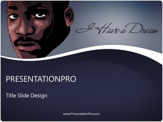 Martin Luther King Jr PowerPoint Template title slide design