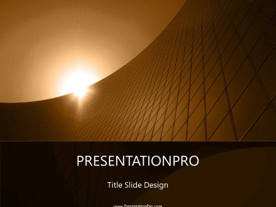 Building 03 Orange PowerPoint Template title slide design
