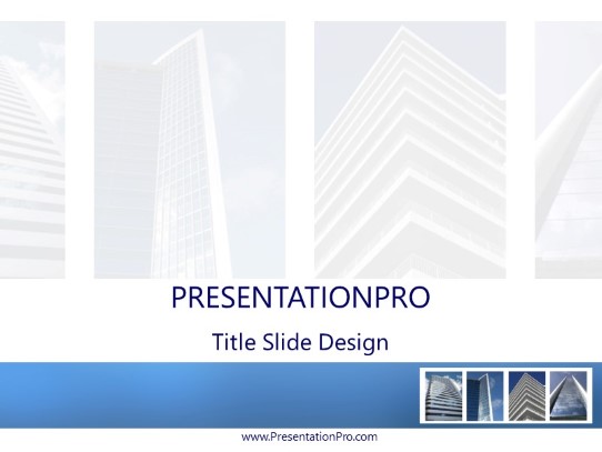 Buildings Group PowerPoint Template title slide design