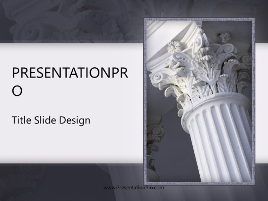 Column Style PowerPoint Template title slide design