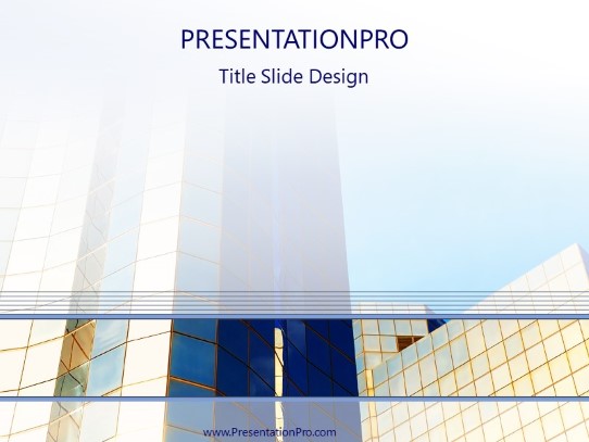 Diagonal Building PowerPoint Template title slide design