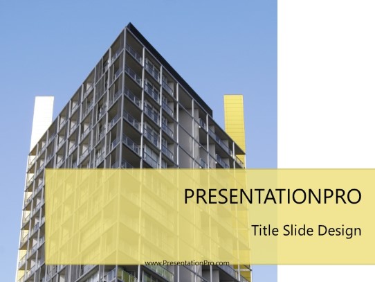 Urban Living PowerPoint Template title slide design