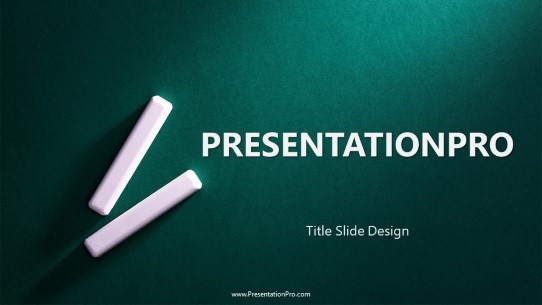 Chalk Sticks Widescreen PowerPoint Template title slide design