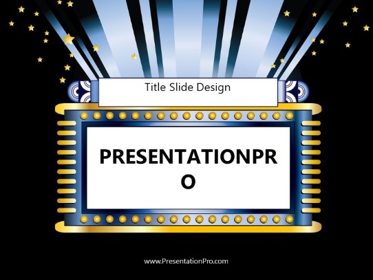 Now Showing PowerPoint Template title slide design