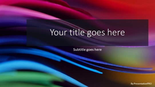 Paper Rainbow Widescreen PowerPoint Template title slide design