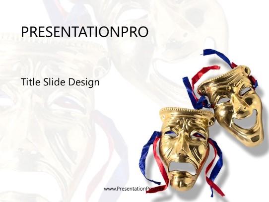 The Faces PowerPoint Template title slide design