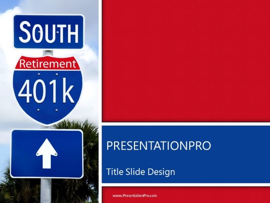 401k Retirement PowerPoint Template title slide design