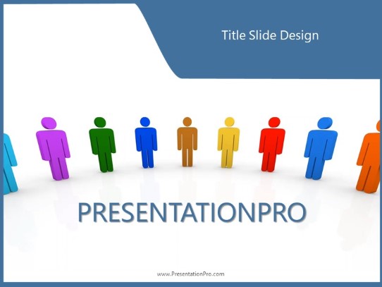 Team Circle B PowerPoint Template title slide design