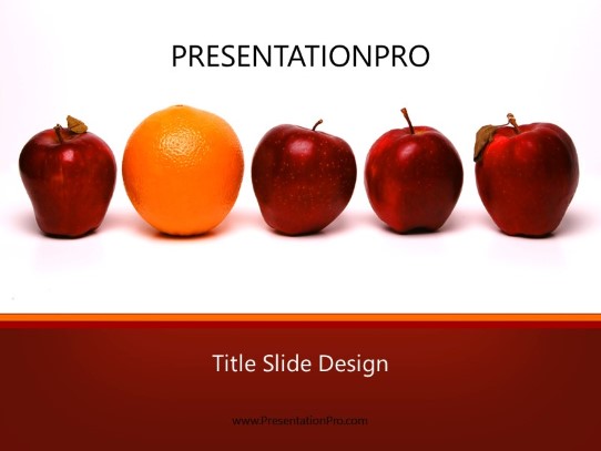 Apples And Oranges PowerPoint Template title slide design