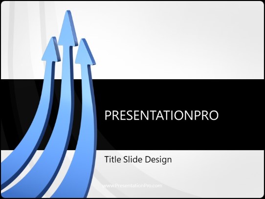 Arrow Race Blue PowerPoint Template title slide design