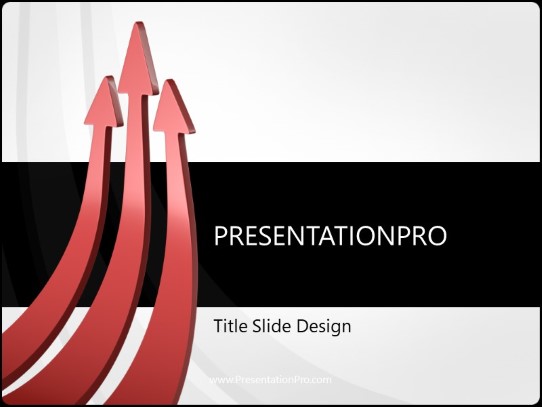 Arrow Race Red PowerPoint Template title slide design