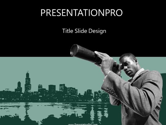 Avast Green PowerPoint Template title slide design