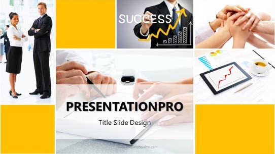 Business Concepts Widescreen PowerPoint Template title slide design