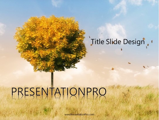 Change Of Seasons B PowerPoint Template title slide design