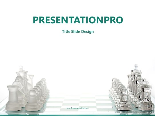 Chess Board PowerPoint Template title slide design