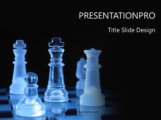 Chess Glass PowerPoint Template title slide design