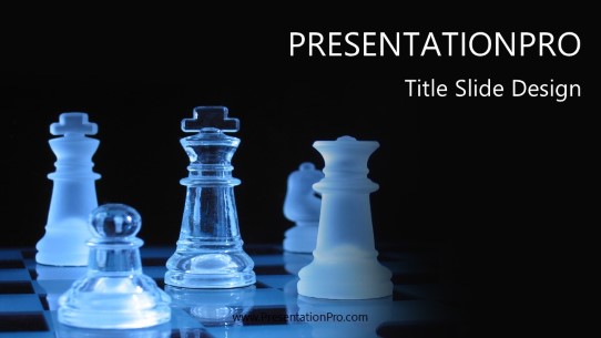 Chess Glass 01 Widescreen PowerPoint Template title slide design