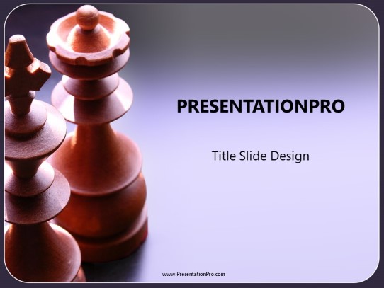 Chess Purple PowerPoint Template title slide design