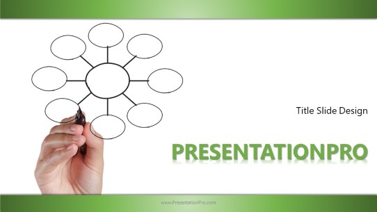 Concept ObJective Green Widescreen PowerPoint Template title slide design