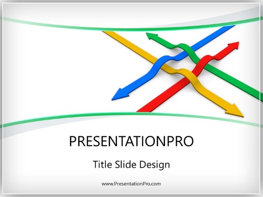 Conceptual Communication Green PowerPoint Template title slide design