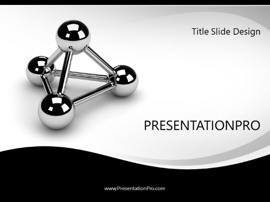 Connections Gray PowerPoint Template title slide design