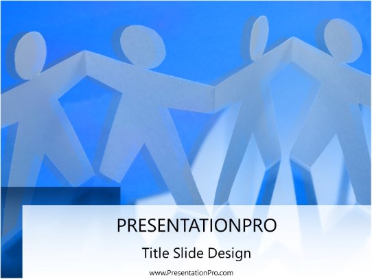 Cutout Men PowerPoint Template title slide design