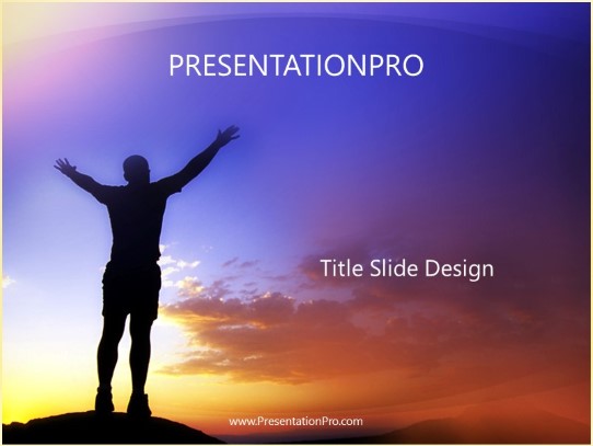 Exulting The Sunset PowerPoint Template title slide design