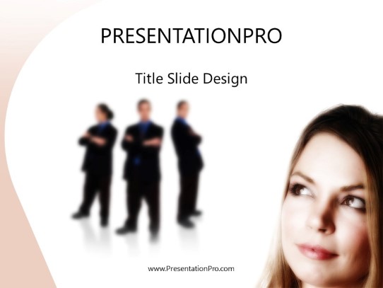 Female Exec PowerPoint Template title slide design