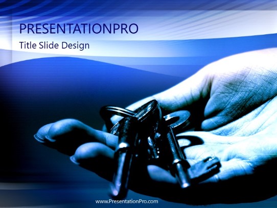 Giving Keys PowerPoint Template title slide design