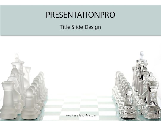 Glass Chess Table PowerPoint Template title slide design