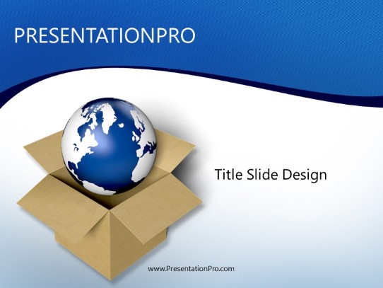 Global Shipping PowerPoint Template title slide design