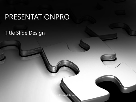 Golden Solution Silver PowerPoint Template title slide design
