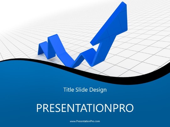 Gorwing Line PowerPoint Template title slide design