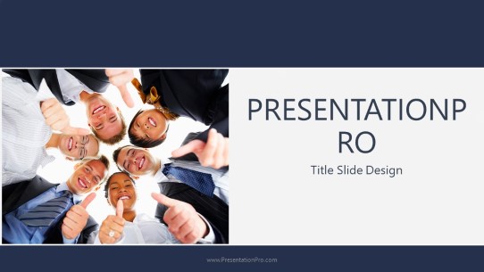 Group Success PowerPoint Template title slide design