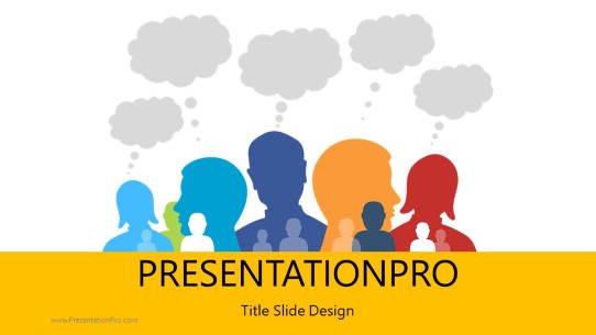 Group Think Widescreen PowerPoint Template title slide design