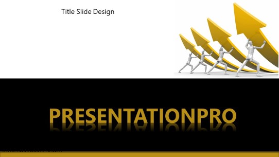 Growth Business Widescreen PowerPoint Template title slide design
