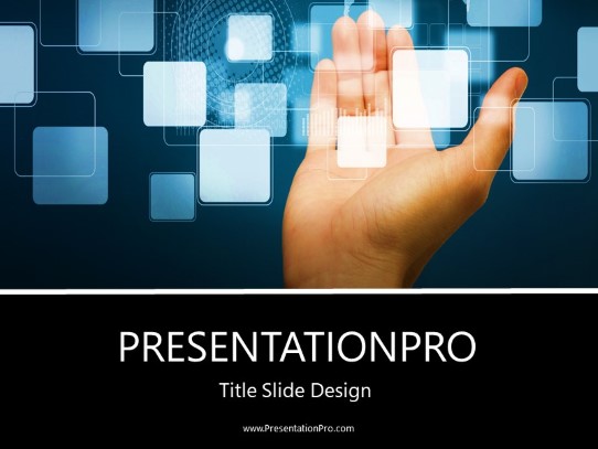 Hand Data Digital PowerPoint Template title slide design