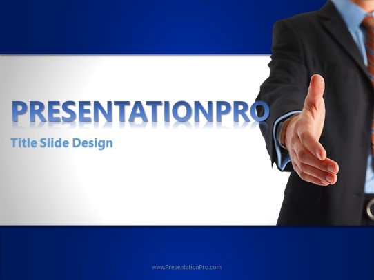 Hand Extended PowerPoint Template title slide design