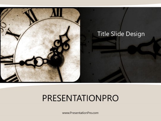 Hands Of Time PowerPoint Template title slide design