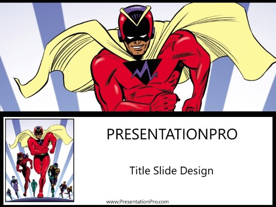 Hero03 PowerPoint Template title slide design